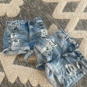 2 prs. of American Eagle, sz 2, denim shorts!So comfortable!Discounted shipping!